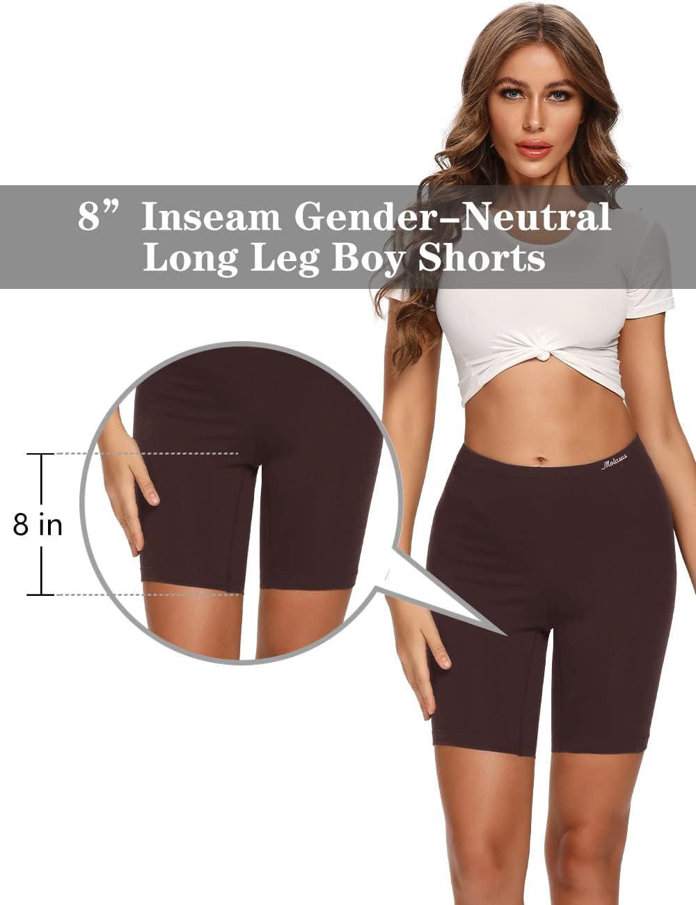 imageMolasus Womens Cotton Boxer Shorts Underwear Anti Chafing Bike ShortsRegular ampamp Plus SizeMulticolor4pack02