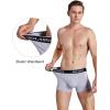 imageMolasus Mens Cotton Stretch Trunks Underwear No Fly Tagless Underpants Pack of 53 Grey2 Black