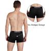 imageMolasus Mens Cotton Stretch Trunks Underwear No Fly Tagless Underpants Pack of 5Black5pack