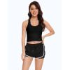 imageMolasus Womens 4 Pieces Basic Cotton Crop Tank Tops Sleeveless Racerback Crop Sport Top