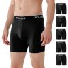 imageMolasus Mens Boxer Briefs Soft Cotton Open Fly Tagless UnderwearBlackpack of 5