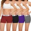 imageMolasus Womens Cotton Boxer Briefs Boy Shorts Underwear 4PackMulticolorpack of 4