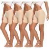 imageMolasus Womens Cotton Boxer Shorts Underwear Anti Chafing Bike ShortsRegular ampamp Plus SizeBeige4pack