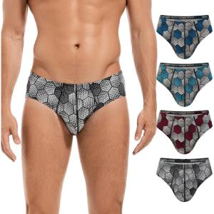 imageMolasus Mens Breathable Cotton Briefs Underwear No Fly Covered Waistband UnderpantsS3XLMulticolor01pack of 4
