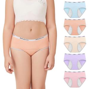 imageMolasus Teen Big Girls Frist Period Panties Menstrual underwear LeakProof Protective Briefs Pack of 5
