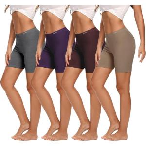imageMolasus Womens Cotton Boxer Shorts Underwear Anti Chafing Bike ShortsRegular ampamp Plus SizeMulticolor4pack02