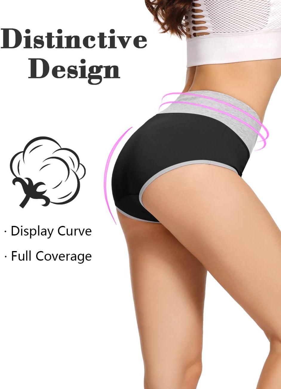 imageMolasus Womens Cotton Underwear Briefs High Waisted Ladies Panties Regular ampamp Plus Size