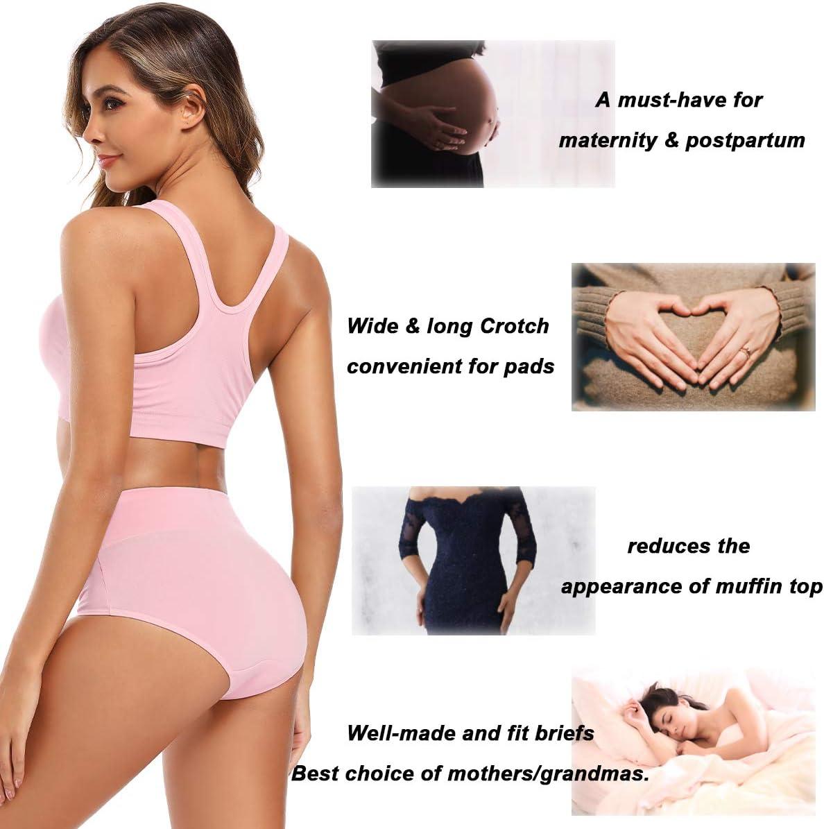 imageMolasus Womens Cotton Underwear High Waisted Full Coverage Ladies Panties Regular ampamp Plus SizeMulticolor5packa2