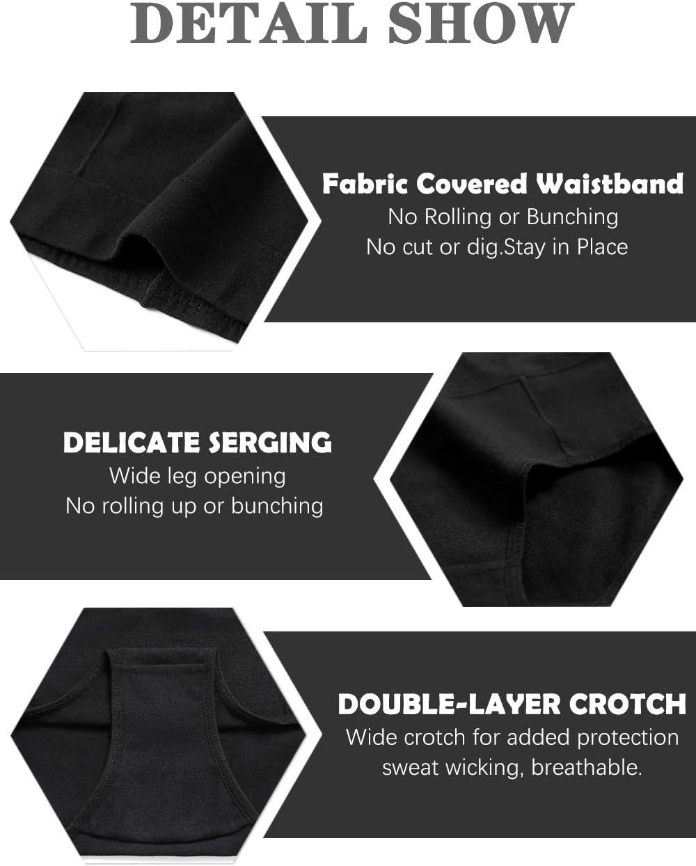 imageMolasus Womens Soft Cotton Briefs Ladies MidHigh Waisted Full Coverage Panties Regular ampamp Plus SizeBlack5pack