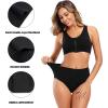 imageMolasus Womens Cotton Underwear High Waisted Full Coverage Ladies Panties Regular ampamp Plus SizeBlack5pack