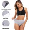 imageMolasus Womens Cotton Underwear High Waisted Full Coverage Ladies Panties Regular ampamp Plus SizeGrey5pack
