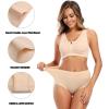 imageMolasus Womens Cotton Underwear High Waisted Full Coverage Ladies Panties Regular ampamp Plus SizeNude5pack