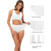 imageMolasus Womens Cotton Underwear High Waisted Full Coverage Ladies Panties Regular ampamp Plus SizeWhite5pack