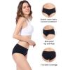 imageMolasus Womens Soft Cotton Briefs Ladies MidHigh Waisted Full Coverage Panties Regular ampamp Plus SizeBlack5pack