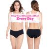 imageMolasus Womens Soft Cotton Briefs Ladies MidHigh Waisted Full Coverage Panties Regular ampamp Plus SizeBlack5pack