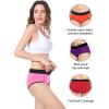 imageMolasus Womens Soft Cotton Briefs Ladies MidHigh Waisted Full Coverage Panties Regular ampamp Plus SizeMulticolor5packa2