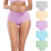 imageMolasus Womens Cotton Underwear High Waisted Full Coverage Ladies Panties Regular ampamp Plus SizeMulticolor5packa5