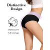 imageMolasus Womens Cotton Underwear Briefs High Waisted Ladies Panties Regular ampamp Plus SizeBlack5pack